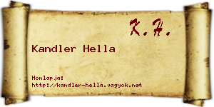 Kandler Hella névjegykártya